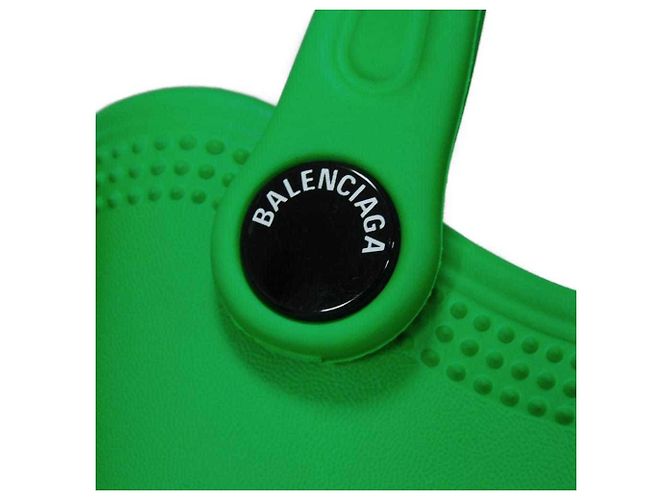 Borsa a Spalla in Gomma Verde Balenciaga - vista 9