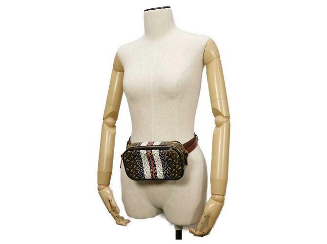 Mini borsa a tracolla Monogram TB di Burberry Marrone - vista 22