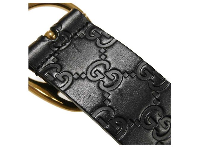 Guccissima Ledergürtel von Gucci Schwarz Golden - Ansicht 11