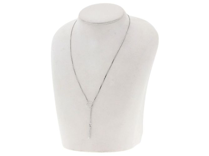 Collana Lariat Gucci in Oro Bianco 18K - vista 3