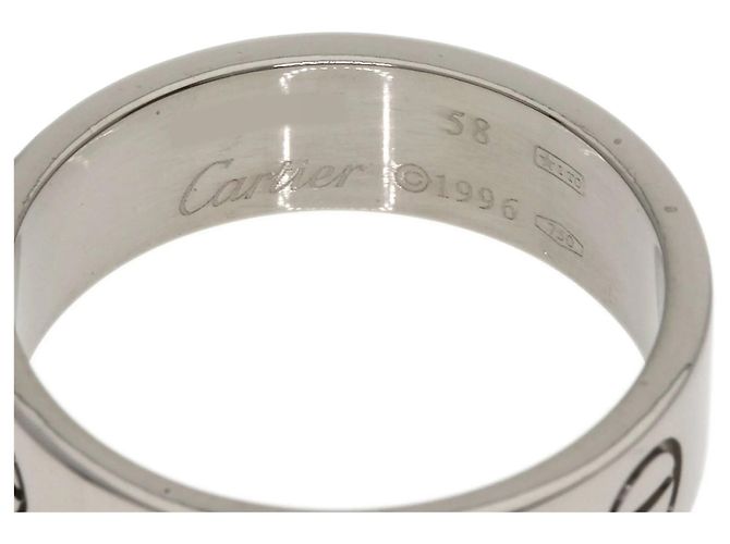 Anello Cartier Love #58 in oro bianco 18K - vista 7
