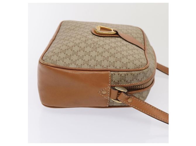 Céline Celine Vintage Macadam Canvas and Leather Beige - vista 3