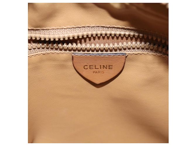 Céline Celine Vintage Macadam Canvas and Leather Beige - vista 6