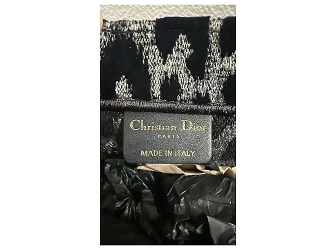 Dior Book Tote 36 Schwarz Leopardenmuster Canvas - Ansicht 7