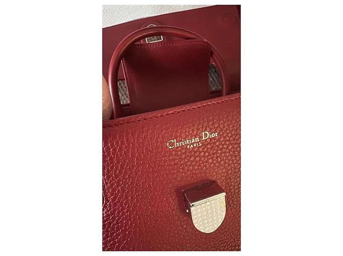 Borsa Dior Diorever in pelle granata bordeaux Bordò - vista 10