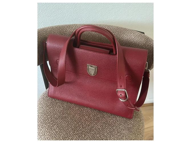 Borsa Dior Diorever in pelle granata bordeaux Bordò - vista 2