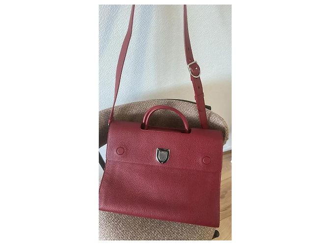 Borsa Dior Diorever in pelle granata bordeaux Bordò - vista 3