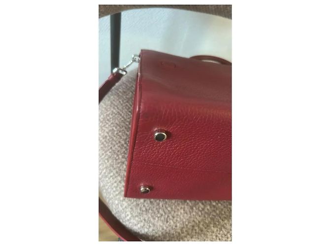 Borsa Dior Diorever in pelle granata bordeaux Bordò - vista 9