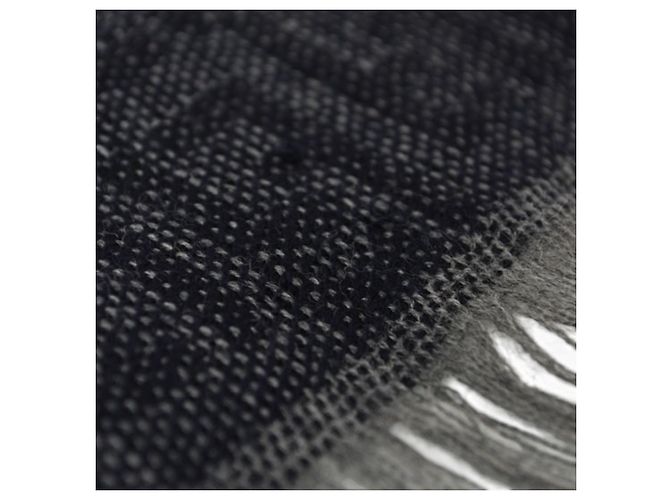 Zucca Stola in lana reversibile Fendi Marrone Nero - vista 8