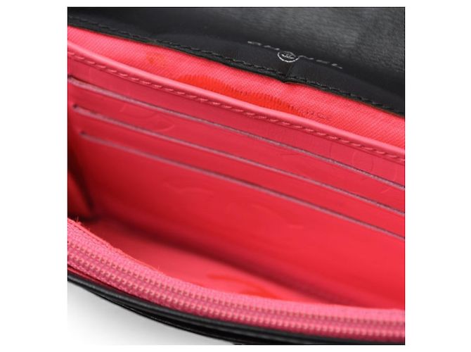 Cambon Billetera bi-fold Chanel Negro Rosa - vista 11