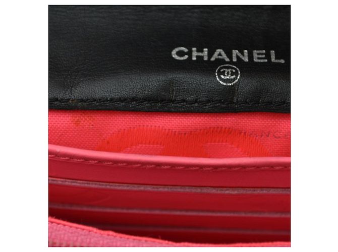 Cambon Billetera bi-fold Chanel Negro Rosa - vista 13