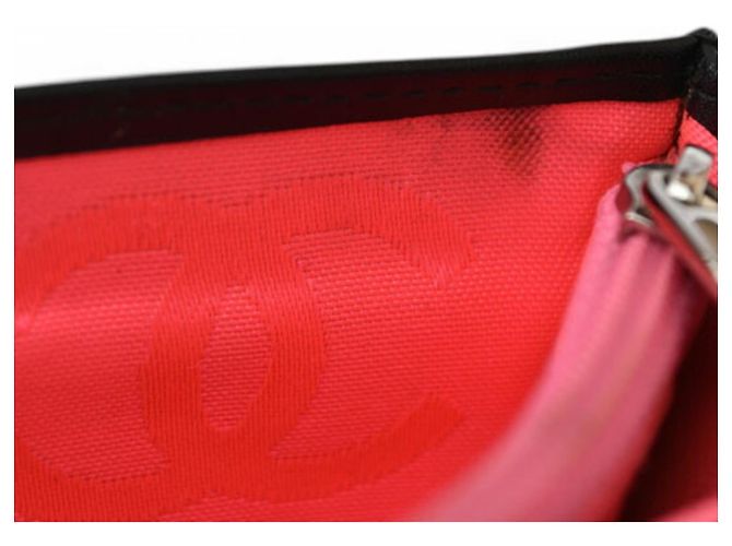 Cambon Billetera bi-fold Chanel Negro Rosa - vista 14
