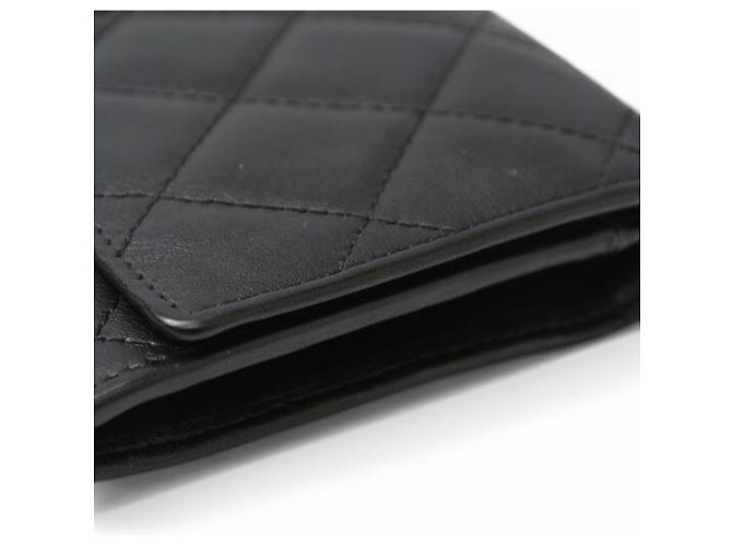 Cambon Billetera bi-fold Chanel Negro Rosa - vista 6