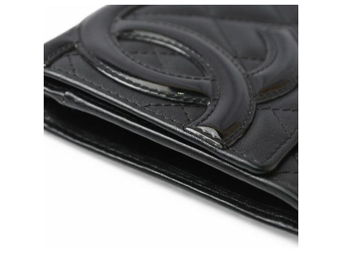 Cambon Billetera bi-fold Chanel Negro Rosa - vista 7