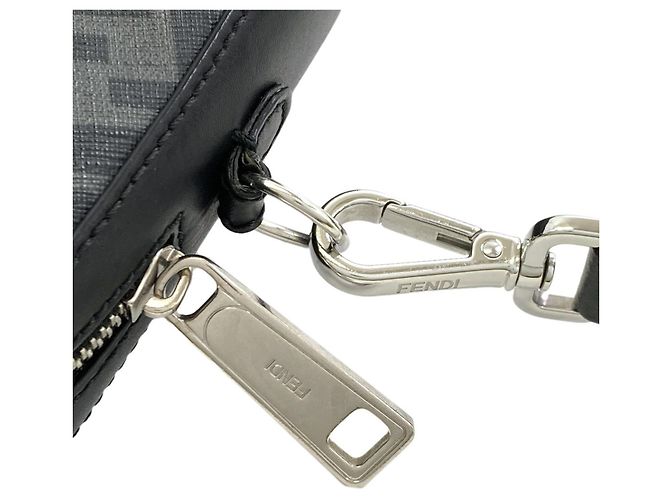 Fendi Diagonal Camera Case Umhängetasche Schwarz Gelb - Ansicht 15