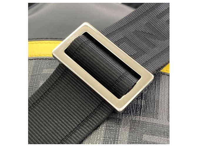 Fendi Diagonal Camera Case Umhängetasche Schwarz Gelb - Ansicht 17