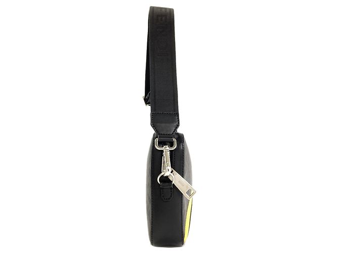 Fendi Diagonal Camera Case Umhängetasche Schwarz Gelb - Ansicht 3