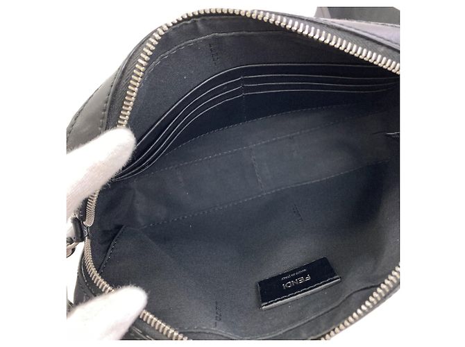 Fendi Diagonal Camera Case Umhängetasche Schwarz Gelb - Ansicht 5