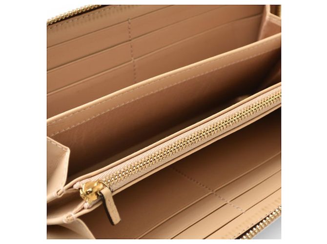 Portafoglio lungo Gucci GG Supreme beige e marrone - vista 10