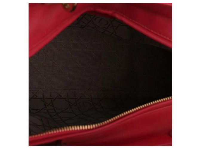 Borsa Lady Dior Dior grande rosa in pelle Cannage - vista 5