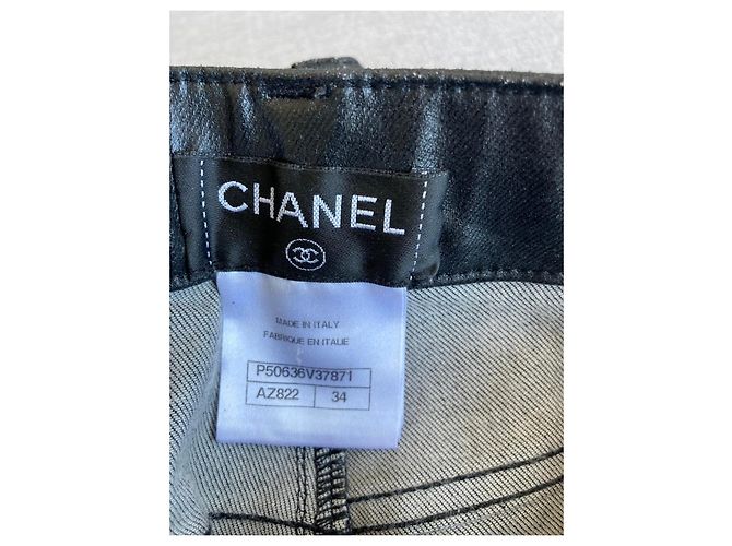 Pantalones de Cuero Negros Chanel - vista 4