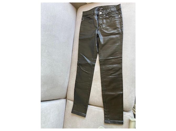 Pantalones de Cuero Negros Chanel - vista 6
