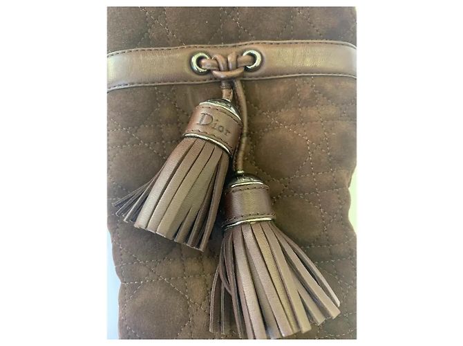 Botas Dior Cannage de ante marrón Castaño - vista 2