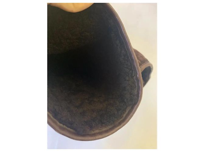 Botas Dior Cannage de ante marrón Castaño - vista 7