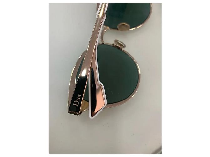 Occhiali da sole Dior Unique Metallo Oro Lenti Rosa D'oro - vista 3