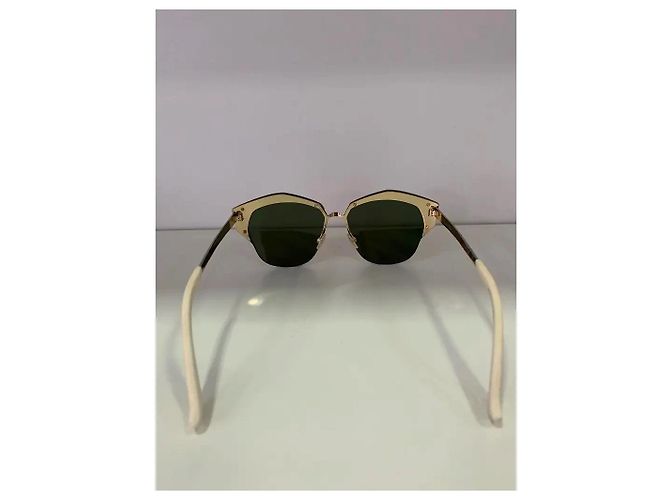 Dior Sonnenbrille aus Metall blauer Spiegelrahmen orangefarbene Gläser - Ansicht 6