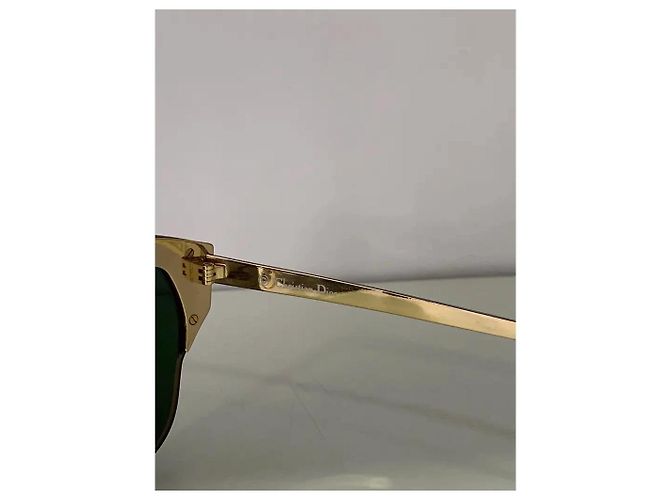 Dior Sonnenbrille aus Metall blauer Spiegelrahmen orangefarbene Gläser - Ansicht 8