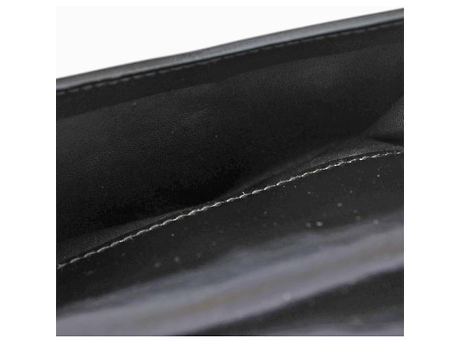 Gucci Bi-Fold Geldbörse aus schwarzem Emaille-Leder - Ansicht 10