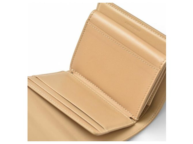 Mini billetera Céline de cuero beige - vista 11