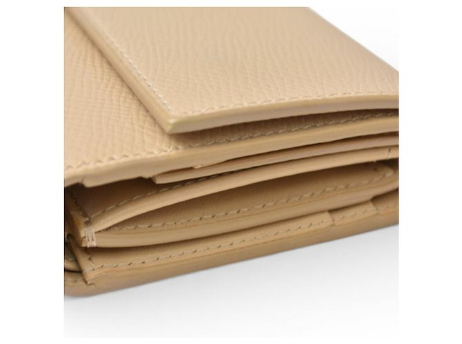 Mini billetera Céline de cuero beige - vista 13