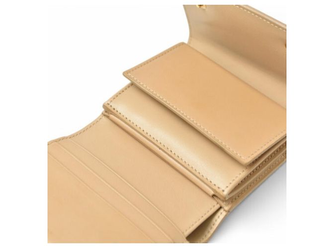 Mini billetera Céline de cuero beige - vista 4