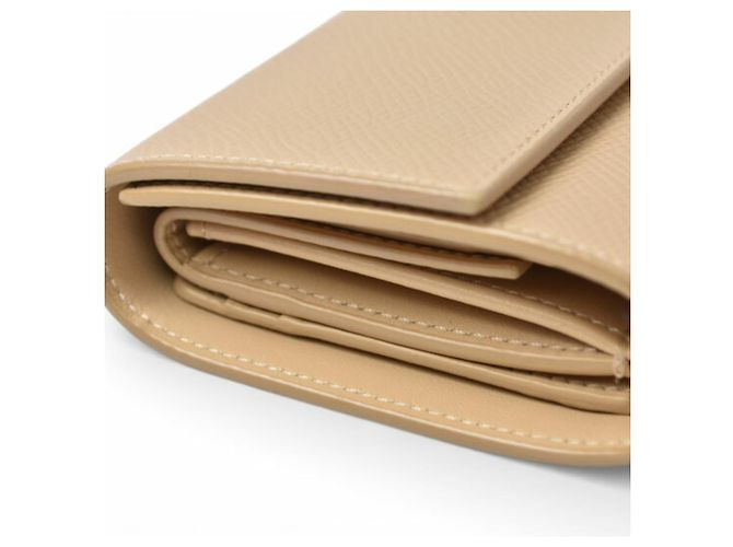 Mini billetera Céline de cuero beige - vista 6