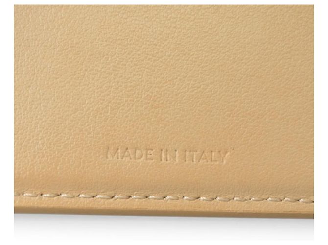 Mini billetera Céline de cuero beige - vista 8