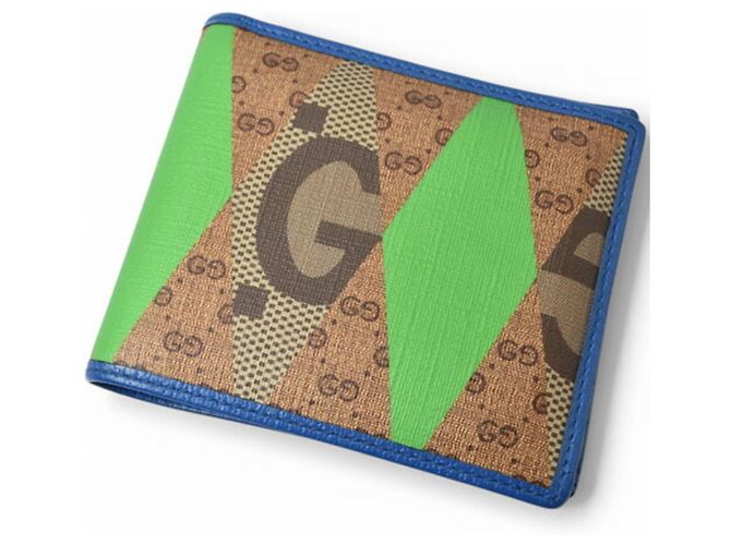 Gucci Men's Bifold Wallet Brown Blue Dark brown - view 5