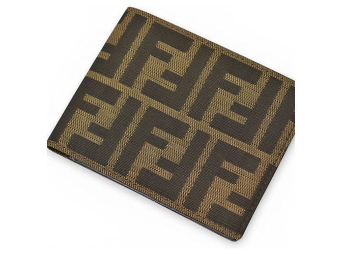 Zucca Fendi Herren Bi-Fold Geldbörse Braun - Ansicht 3