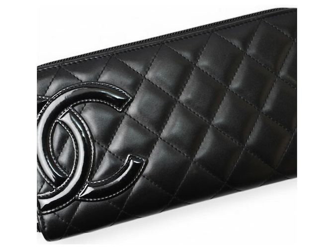 Chanel Cambon Linie langer Geldbeutel in Schwarz - Ansicht 3