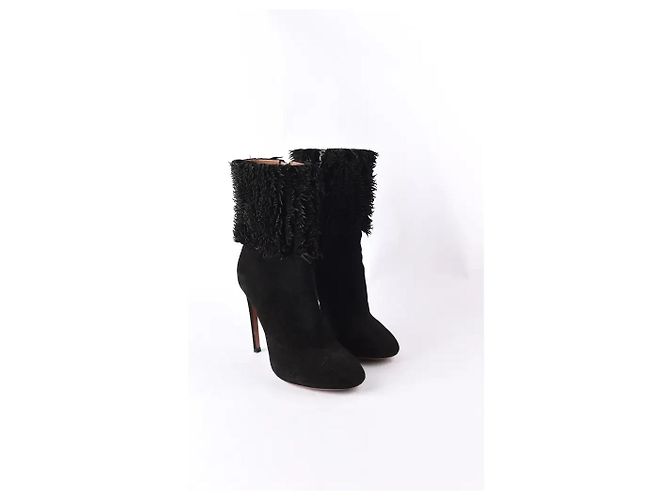 Stivaletti Alaïa in suede nero - vista 2