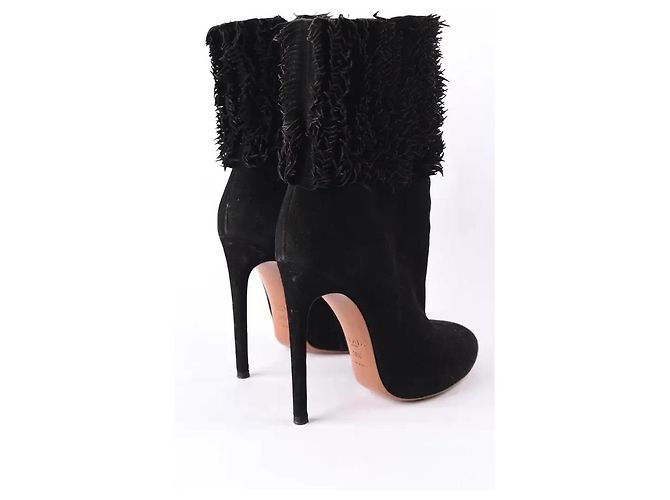 Stivaletti Alaïa in suede nero - vista 3