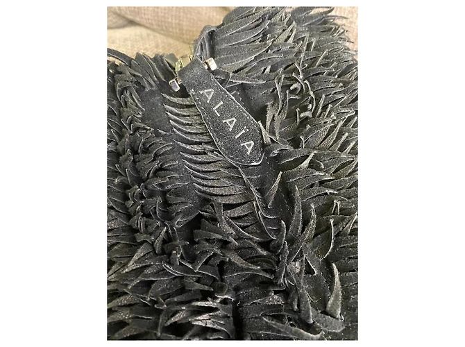 Stivaletti Alaïa in suede nero - vista 8