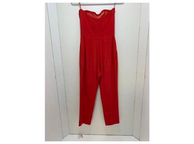 Mono Alexander McQueen Rojo de Acetato sin Mangas Roja - vista 2
