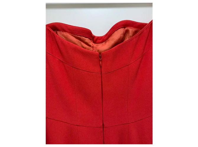 Mono Alexander McQueen Rojo de Acetato sin Mangas Roja - vista 3