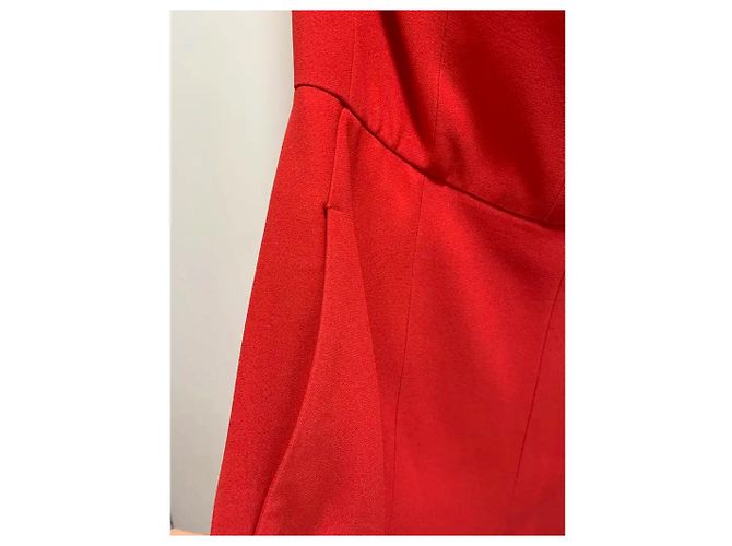 Mono Alexander McQueen Rojo de Acetato sin Mangas Roja - vista 5