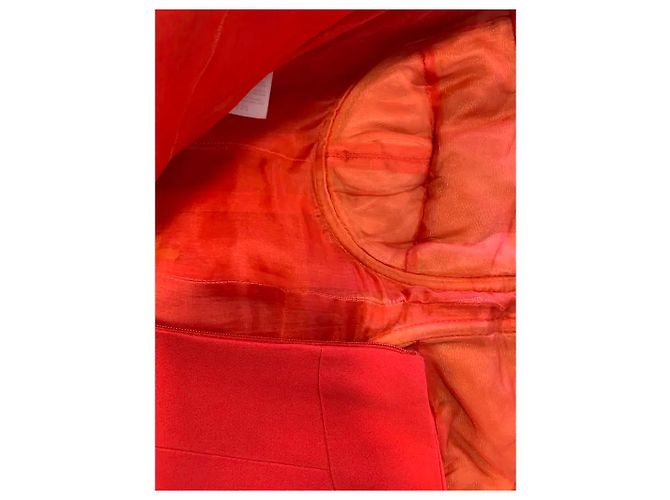 Mono Alexander McQueen Rojo de Acetato sin Mangas Roja - vista 6