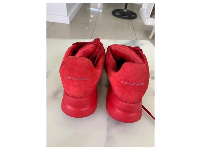 Sneakers Alexander McQueen Sprint Runner Rosse Pelle Rosso - vista 5