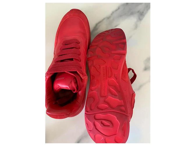 Sneakers Alexander McQueen Sprint Runner Rosse Pelle Rosso - vista 6