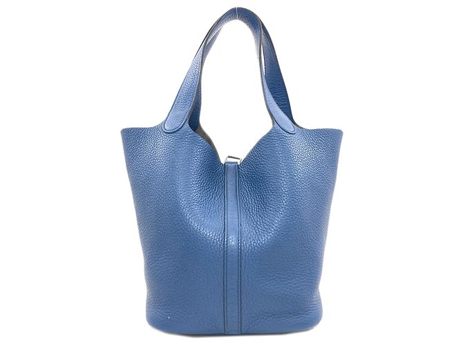 Hermès Picotin Lock MM Handtasche Blau - Ansicht 2